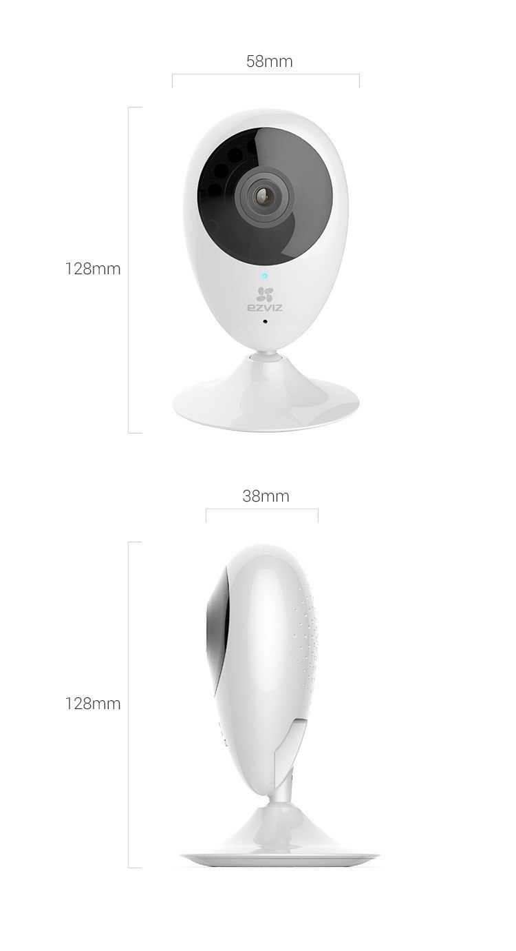 EZVIZ CAMARA WIFI INTERIOR FIJA, 2MPX, VISION NOCTURNA HASTA 10MTR