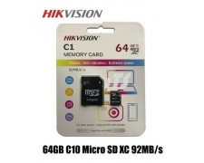 MICRO SD 64GB HIKVISION CLASE 10 C1