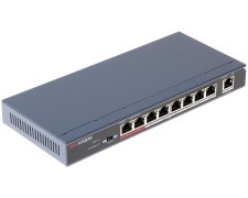 SWITCH 8 PORTS POE + 1UPLINK 100 MBPS, 802.3AF/AT, MAX POWER 123W