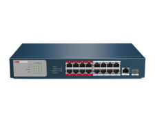 SWITCH POE H IKVISION 16 + 2 10/100 PUERTOS ETHERNET BASE-TX POE EXTENDIDO HASTA 300M