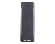 Lector de tarjetas MIFARE, sin teclado, para ser utilizado con los sistemas de control centralizado DS-K26XX y DS-K28XX. Compatible con el protocolo Wiegand (W26/W34). Proteccin IP65. Alimentacin 12